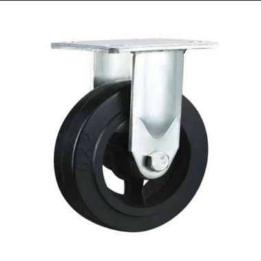 Roda Caster Troli / Troly Karet 8 Inch Heavy Duty Mati ( Maju Mundur ) SUBARU Indonesia