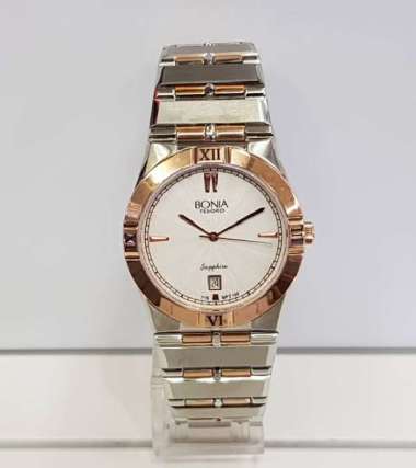 Bonia Teroso BPT194-1612 Jam Tangan Pria Stainless Steel Silver Rosegold
