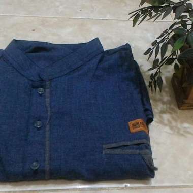 Baju Koko Pria Lengan Pendek XXL navy