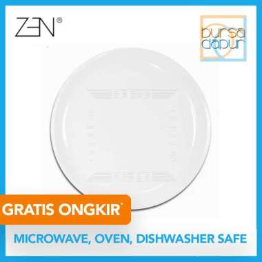 Zen Flat Edge White Side Plate 21.5 cm (CPR-21.5 )- Piring Salad - Putih