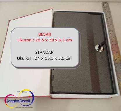 Brankas Book Safe Key Lock Ukuran Besar - Kotak Brankas Model Buku Kamus Kunci hitam -
