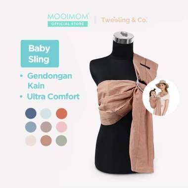 TWEELING Gendongan Kain Ring / Baby Ring Sling Light Blue