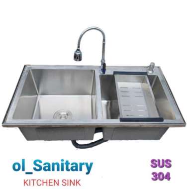 bak cuci piring murah bcp rak cuci piring wastafel cuci tangan WINGS8245SATIN SINK+K.BIASA