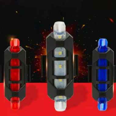 Lampu Belakang Sepeda LED Charger USB Lampu LED Batterai Charger multiwarna