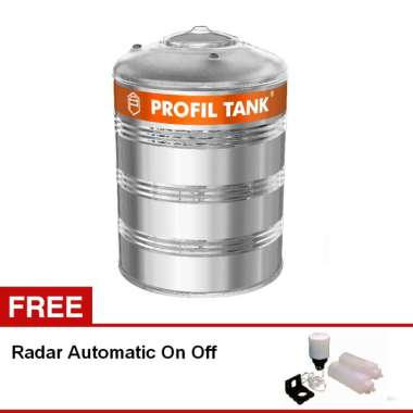 Tangki Air Tandon Toren Profil Stainless Datar 1000 Liter - PS 1500 D Silver