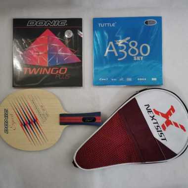 Bat Pingpong Donic Carbon plus karet Donic set