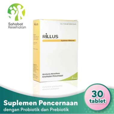 Rillus 30 Tablet Kunyah Probiotik dan Prebiotik