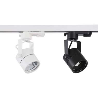 Kap Lampu Sorot Rel Mr16 Hitam