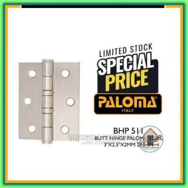 Engsel Jendela Stainless Paloma QHBHP 511 - 3" inch Engsel Pintu Satin SUS 304 Murah Berkualitas