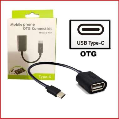 KABEL DATA OTG TYPE C TO USB PORT MALE CONVERTER OTG TYPE-C CABLE