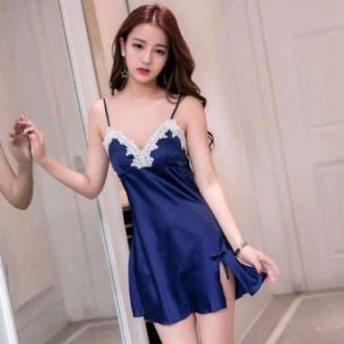 baju tidur sexy Set + G String Baju Tidur Seksi Model White Bordir La