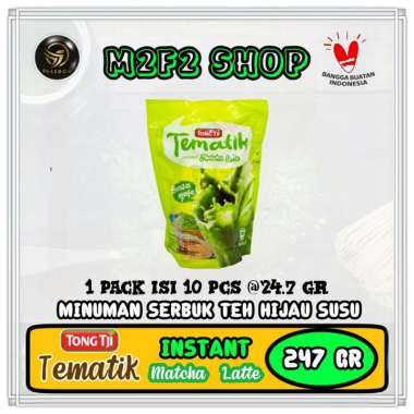 Promo Harga Tong Tji Tematik Instant Matcha Latte per 10 sachet 24 gr - Blibli