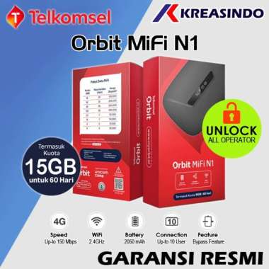 Telkomsel ORBIT Mifi N1 Bonus Data Kuota HKM-M21 Modem Mifi Wifi Resmi
