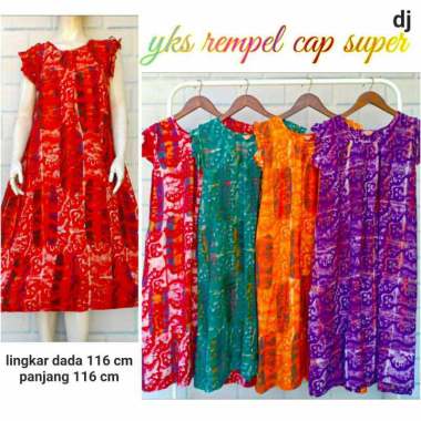 SNOEBEL BATIQUE-OWN YUKENSI CAP REMPEL VIRAL DASTER BATIK TANPA LENGAN JUMBO SUPER multicolored XXL