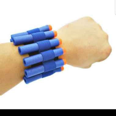 gelang peluru busa (include peluru) - wrist band peluru nerf