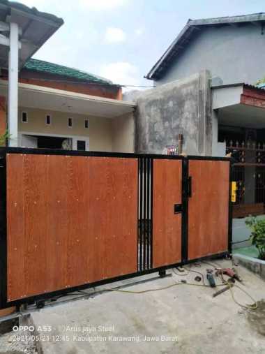 pager minimalis pagar rumah besi grc serat kayu Random