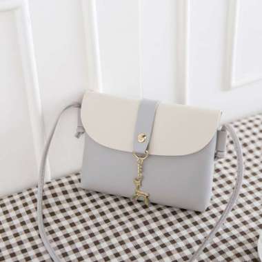 MISCHA Korean shoulder tas selempang tas wanita mini GRAY