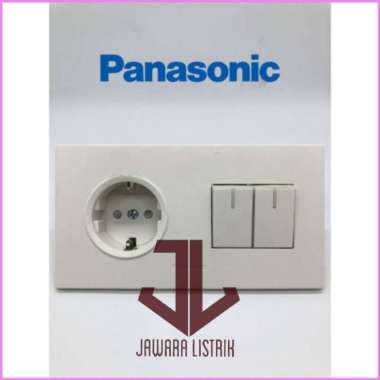 STOP KONTAK PANASONIC WHITE STYLE STOP KONTAK + SAKLAR SERI 2 GANG 2G
