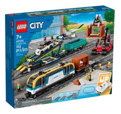 Lego 60336 City freight Train mainan anak kereta barang Multi
