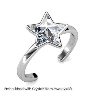 Star Ring - Cincin Crystal Swarovski by Her Jewellery Adjustable