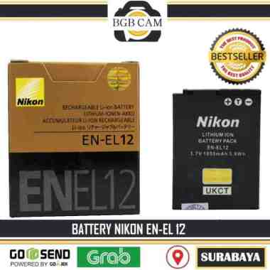 Battery Nikon EN-EL12 OEM / Baterei / Baterai ENEL12 / EN EL 12/ ENEL12 black
