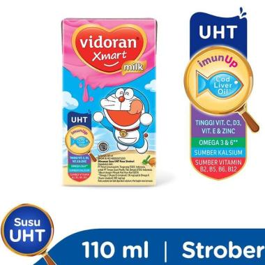 Promo Harga Vidoran Kids Milk UHT Stroberi 115 ml - Blibli