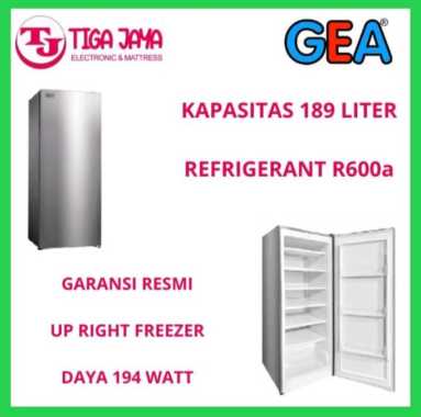 GEA UPRIGHT FREEZER GF-24DC KAPASITAS 189 L GF 24DC GF24DC