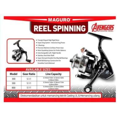 REEL SPINNING ULTRALIGHT MAGURO AVENGER 300 500 800 - 500 800