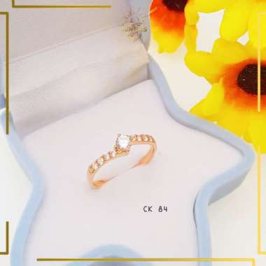 CINCIN WANITA EMAS ASLI KADAR 6KARAT DAN EMAS 8KARAT CINCIN BATU SIMPEL CANTIK CK 84 8K