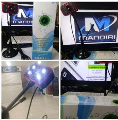 PC webcam mic / web camera + mic merah