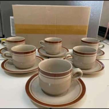 CANGKIR LEPEK KERAMIK SET ISI 6 CANGKIR KOPI
