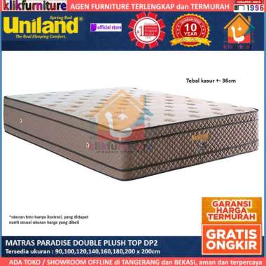 Kasur / Matras Paradise Double Plushtop DP2 Uniland Springbed 140 x 200
