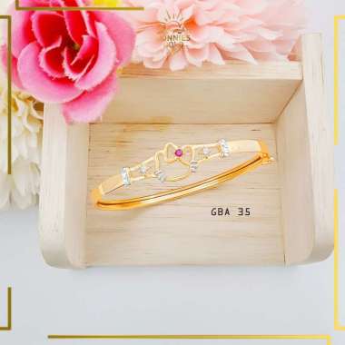 GELANG EMAS ANAK EMAS ASLI KADAR 8K DAN KADAR 6K GELANG HELLO KITTY POLOS SIMPEL GBA 35 6K