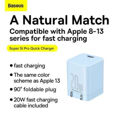 Baseus (Charger Only) Super Si Pro Quick Charger 1C 20W Ungu