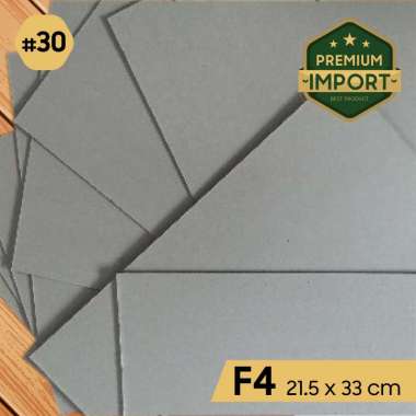 Karton Tebal Abu - Hard Board Grey No. 30 (2 mm) 21.5x33 cm F4 (12 lbr)