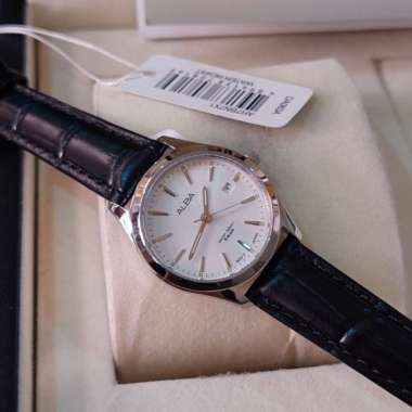 JAM TANGAN WANITA ALBA AH7BN7X1 AH7BN7 SILVER LEATHER ORIGINAL