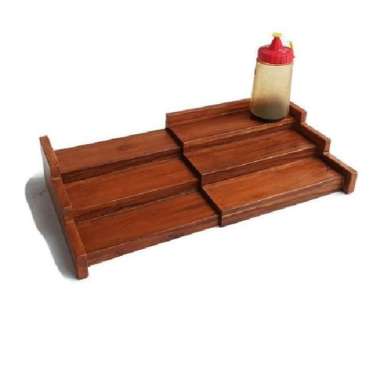 Rak bumbu kayu jati jawa 3 tingkat / tempat wadah bumbu dapur Kayu jati