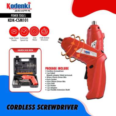 KODENKI CSM101 Cordless Screwdriver Set 47 Pcs Mesin Bor Obeng Baterai