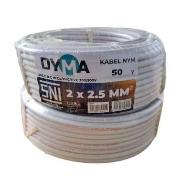 Kabel listrik Dyma kabel kawat tembaga NYM 2x2,5 50Y kabel roll