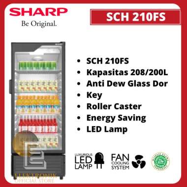 SHARP SHOWCASE SCH 210FS / DisplayCooler /Pendingin Minuman