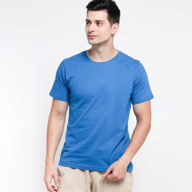 VM Kaos Jumbo Oblong Polos Pendek Biru Toska 6XL