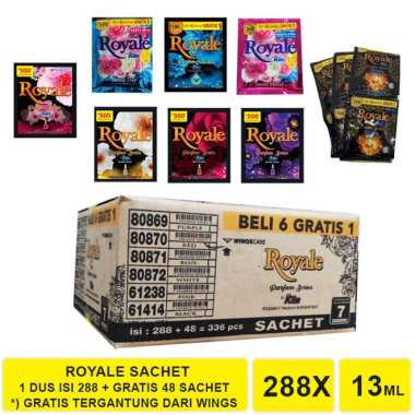 ROYALE PEWANGI SOFTERNER SACHET 1 DUS ISI 288 SACHET SUNNY DAY 1 DUS