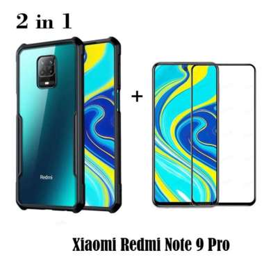 Promo Paket 2in1 Case Transparan Redmi Note 9 / Note 9 Pro Free Tempered Glass Layar Redmi Note 9