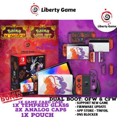 Nintendo Switch Oled Console CFW Pokemon Violet & Scarlet Limited Ed 1TB