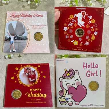 Koin Emas 24k 0,8 gr mirip antam lm minigold coin custom logam mulia