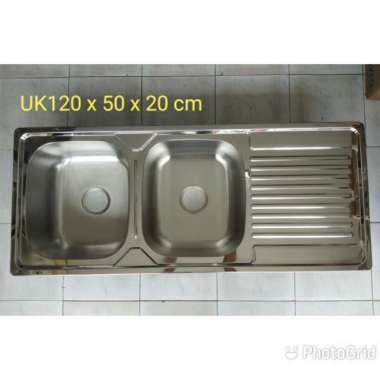 Sink Bak Cuci Piring 2 Lubang 1 Sayap 12050 Multicolor