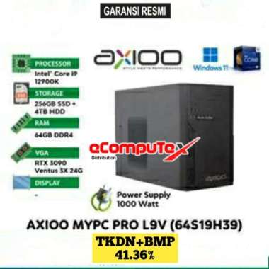 PC DESKTOP AXIOO MYPC PRO L9V (64S19H39) 64GB i9 TKDN GARANSI RESMI