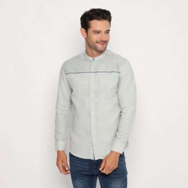Platini Kemeja Koko Pria Lengan Panjang Katun Abu 961189 S