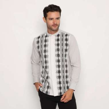 Platini Kemeja Koko Pria Lengan Panjang Katun Hitam 961159 M