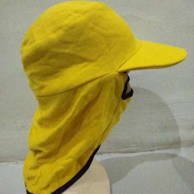 topi mancing/topi mancing ala jepang/topi masker/topi anti panas Kuning